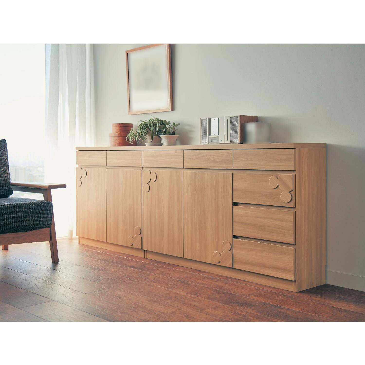 リビングキャビネット「ミッキーモチーフ」(ディズニー/Disney) リビングキャビネット「ミッキーモチーフ」(ディズニー/Disney)