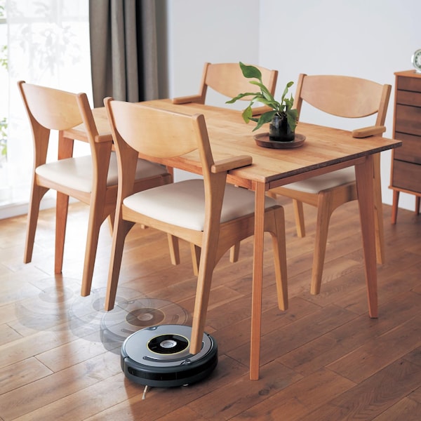 【ベルメゾン】天板に掛けられる肘付きチェア2脚セット