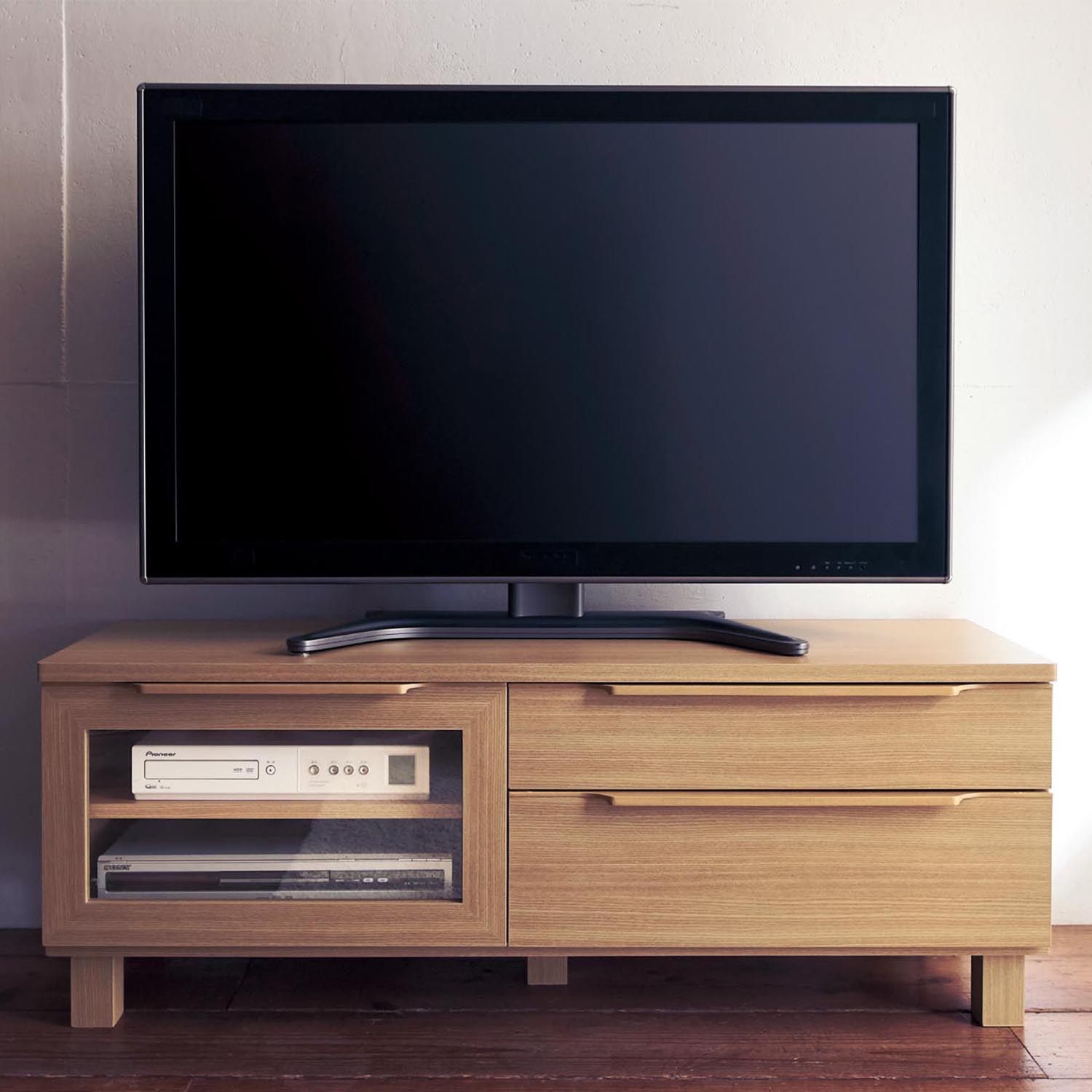 【ベルメゾン】やさしい天然木取っ手のテレビ台