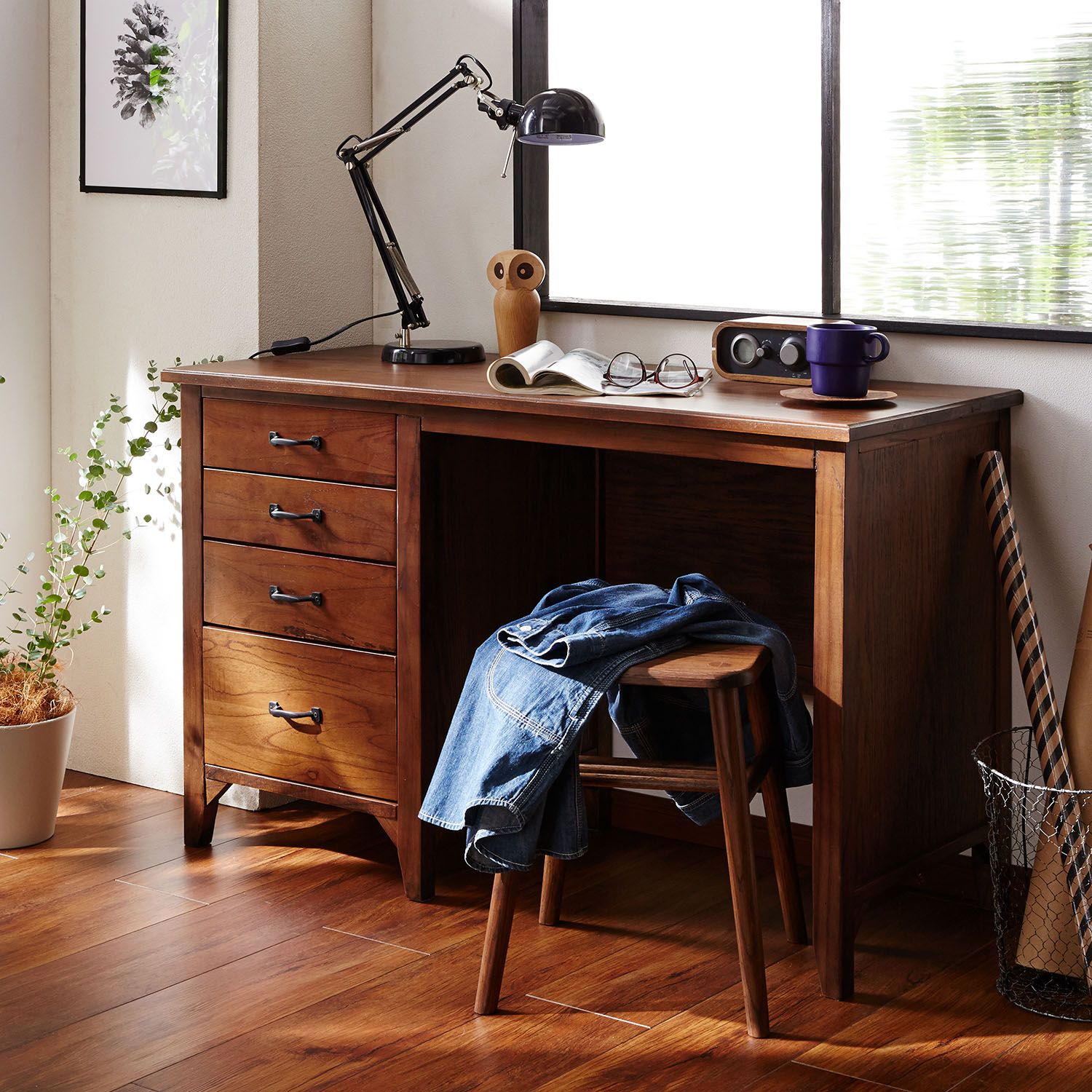 【ベルメゾン】レトロ調木製パソコンデスク 【ベルメゾン】レトロ調木製パソコンデスク