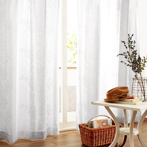 【ベルメゾン】【99サイズ】 光を拡散して部屋が明るくなるUVカット・遮像・採光ボイルカーテン