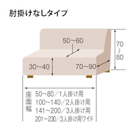 肘掛けなしタイプ