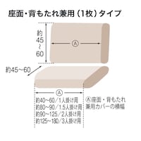 座面・背もたれ兼用（１枚）タイプ