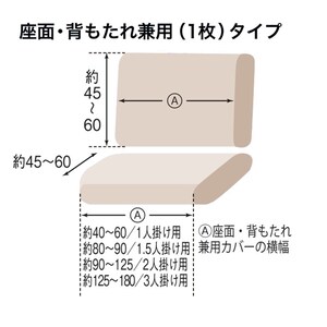 座面・背もたれ兼用（１枚）タイプ
