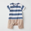 （天竺）ヴィンテージブルー系ボーダー