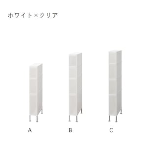 A/幅15.5×高さ92cm　B/幅15.5×高さ111cm　C/幅15.5×高さ117.5cm