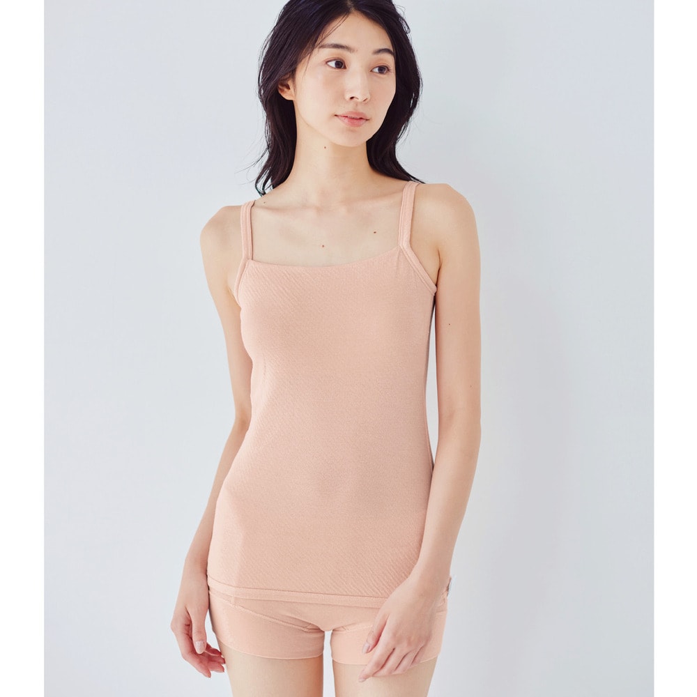 敏感肌さんのためのやわらか綿カップ付きキャミ（インナー