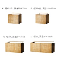 Ａ／右開き　Ｂ／左開き　Ｃ　Ｄ