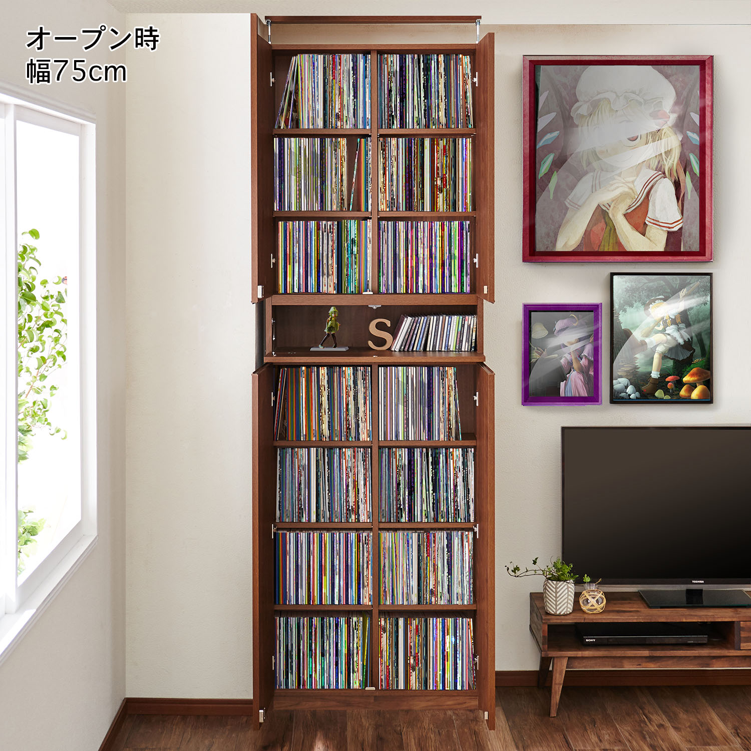 【ベルメゾン】大量収納!まるで造り付け家具のような同人誌ラック