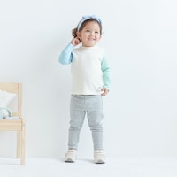 杢グレー／モデル身長90cm・90サイズ着用