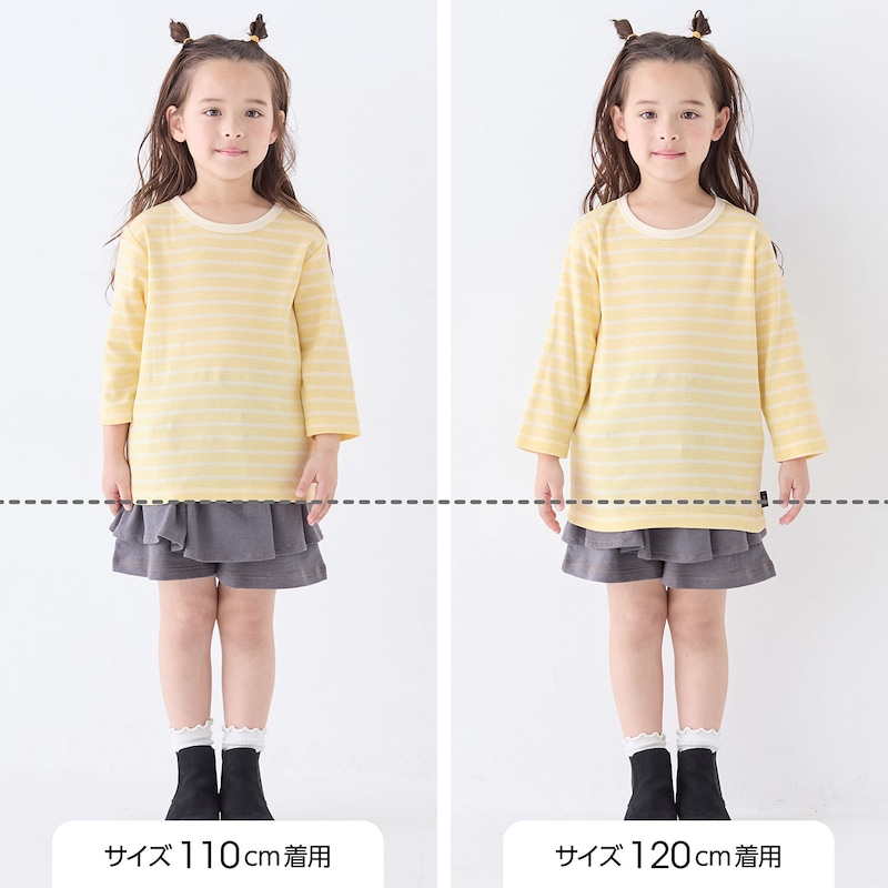 サイズ別着用比較／モデル身長106cm