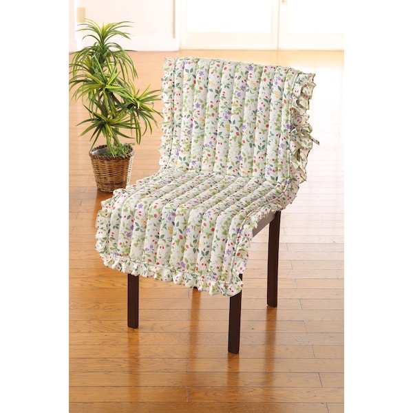 【ベルメゾン】ポケット付フリル椅子カバー・1枚