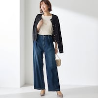 モデル身長169cm／M ※写真は撮影用のため股下+6cmになります。