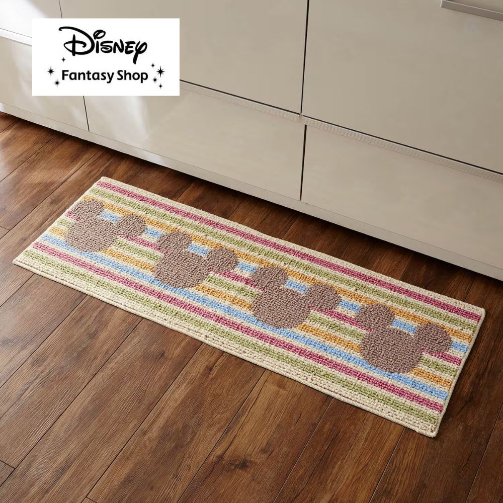 【ディズニー/Disney】ずれにくいキッチンマット「ミッキーモチーフ」