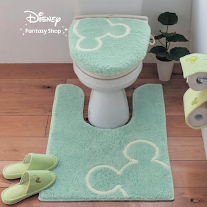 【ディズニー/Disney】トイレのニオイに特化した消臭トイレマット・フタカバー(単品・セット)「ミッキーモチーフ」