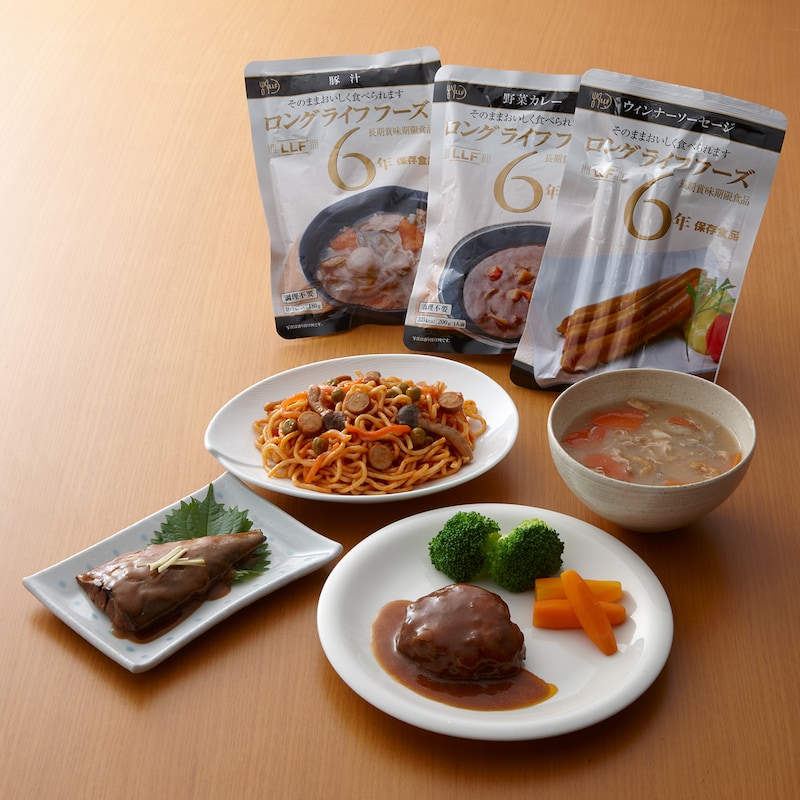 おいしい保存食３日分セットです。