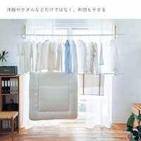 設置する高さは自由！2本設置すれば一度にたくさん干せます