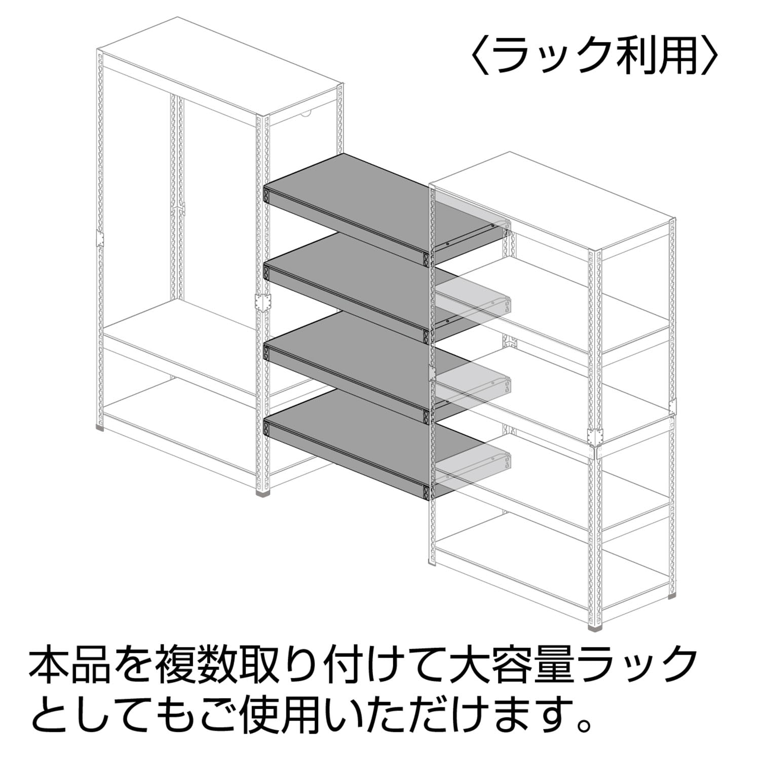 頑丈スチールラック専用 連結用デスク（その他本棚/ラック/壁面収納）｜通販のベルメゾンネット