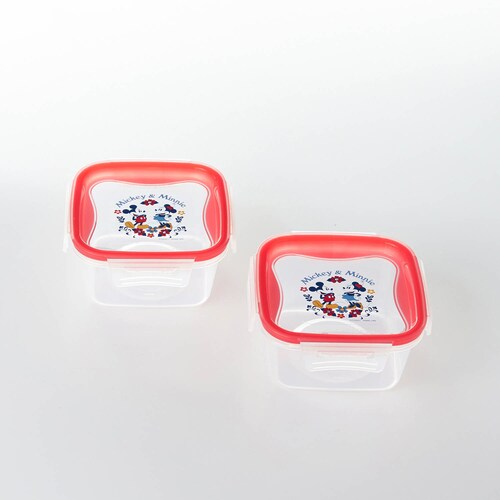 【おうちディズニー】食洗機・電子レンジ対応 保存容器同サイズ２個セット（選べるキャラクター）