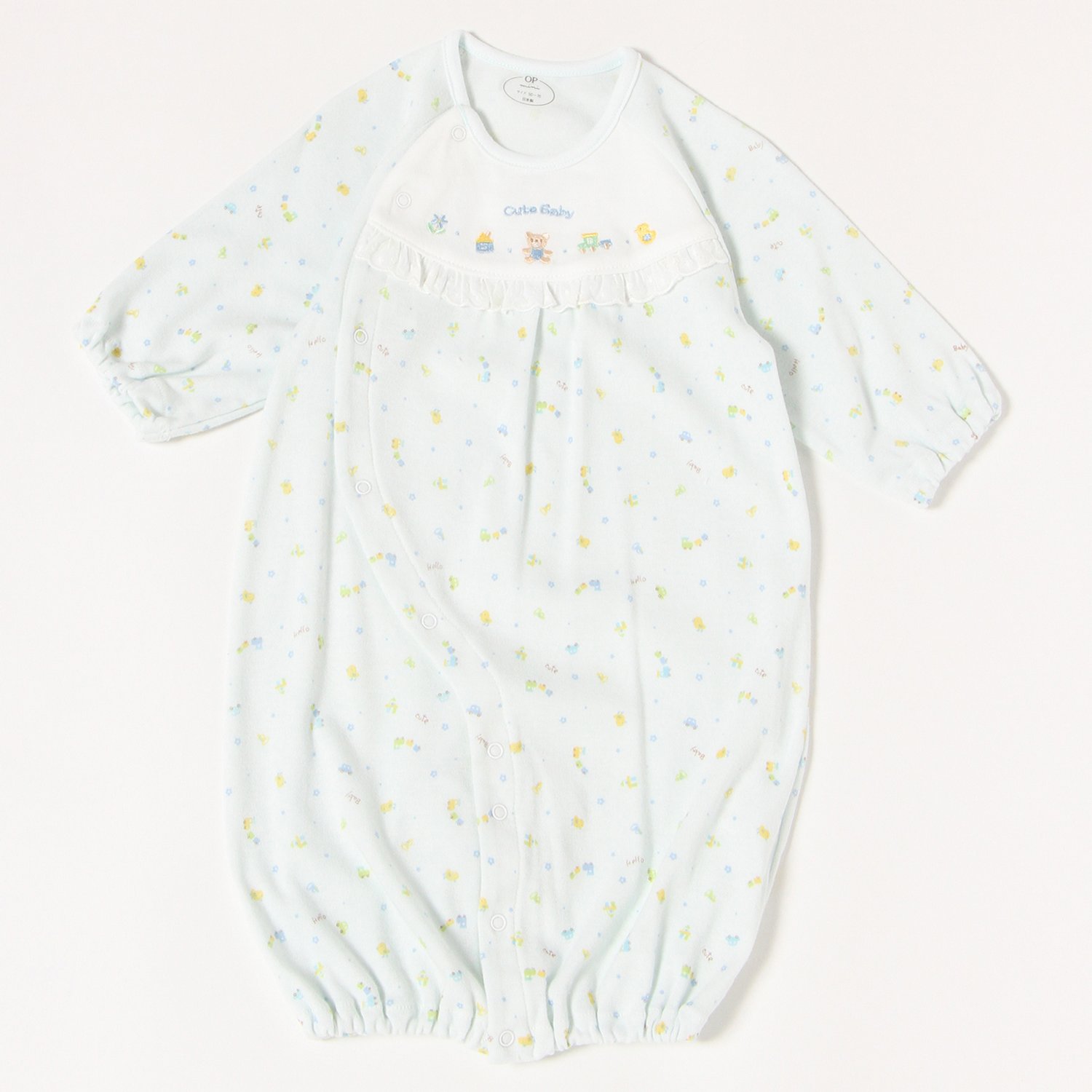 【OP-mini 】スムースPTドレスオール【新生児ベビー服】 【OP-mini 】スムースPTドレスオール【新生児ベビー服】