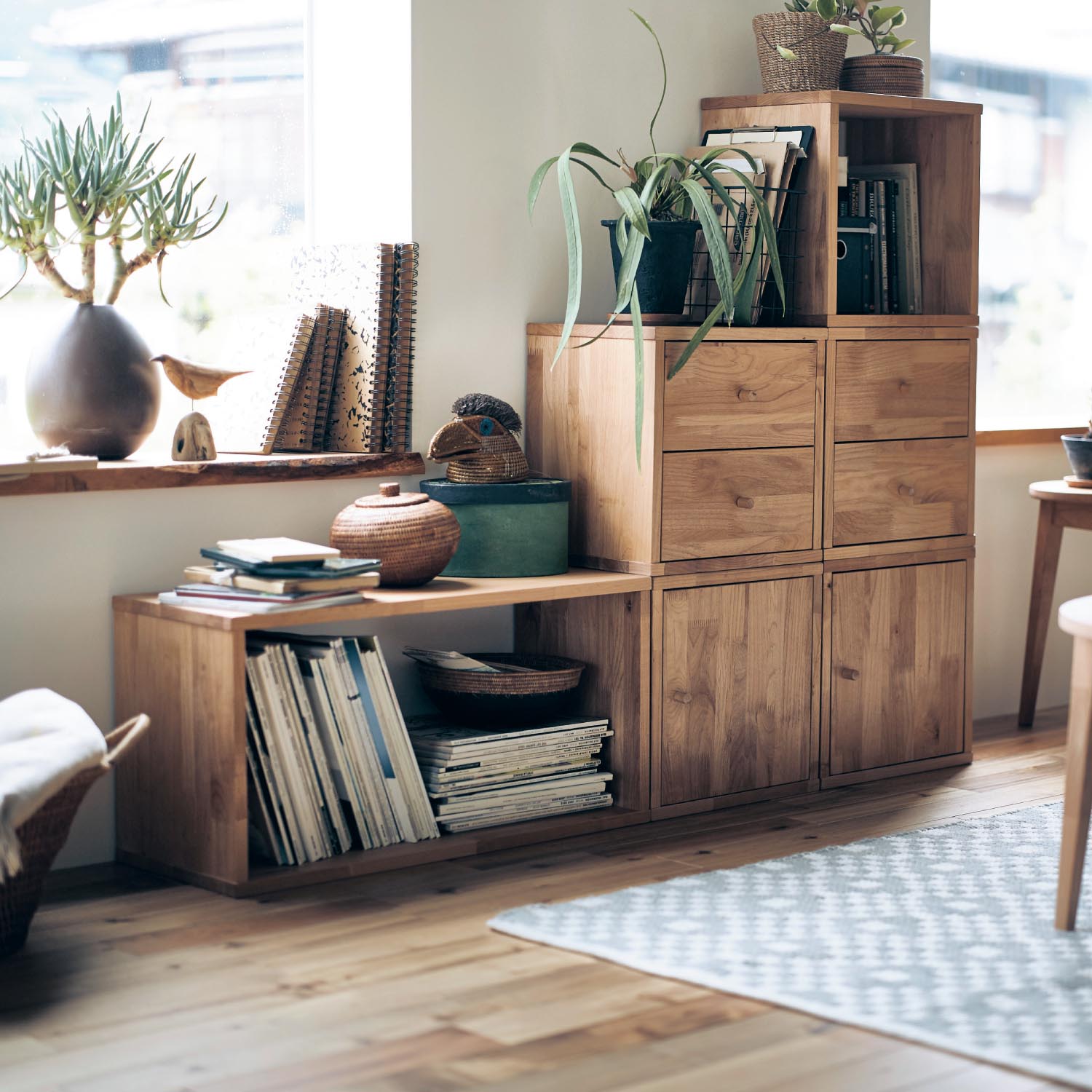 【ベルメゾン】天然木アルダー材を使ったユニットボックス