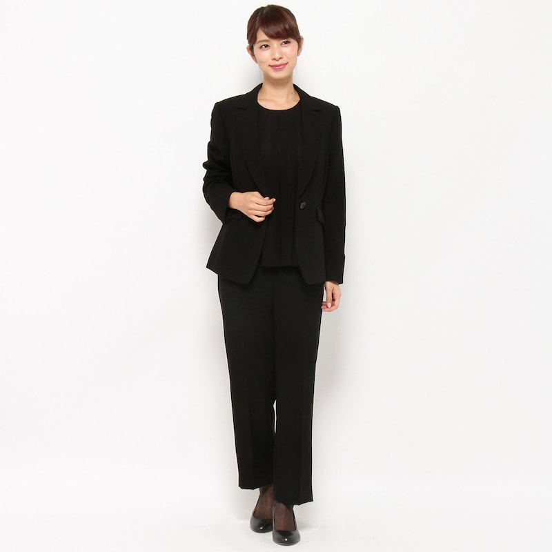 喪服 礼服 ブラックフォーマルパンツスーツ３点セット９ １７ａｒ ソリテール Soriteal 通販のベルメゾンネット