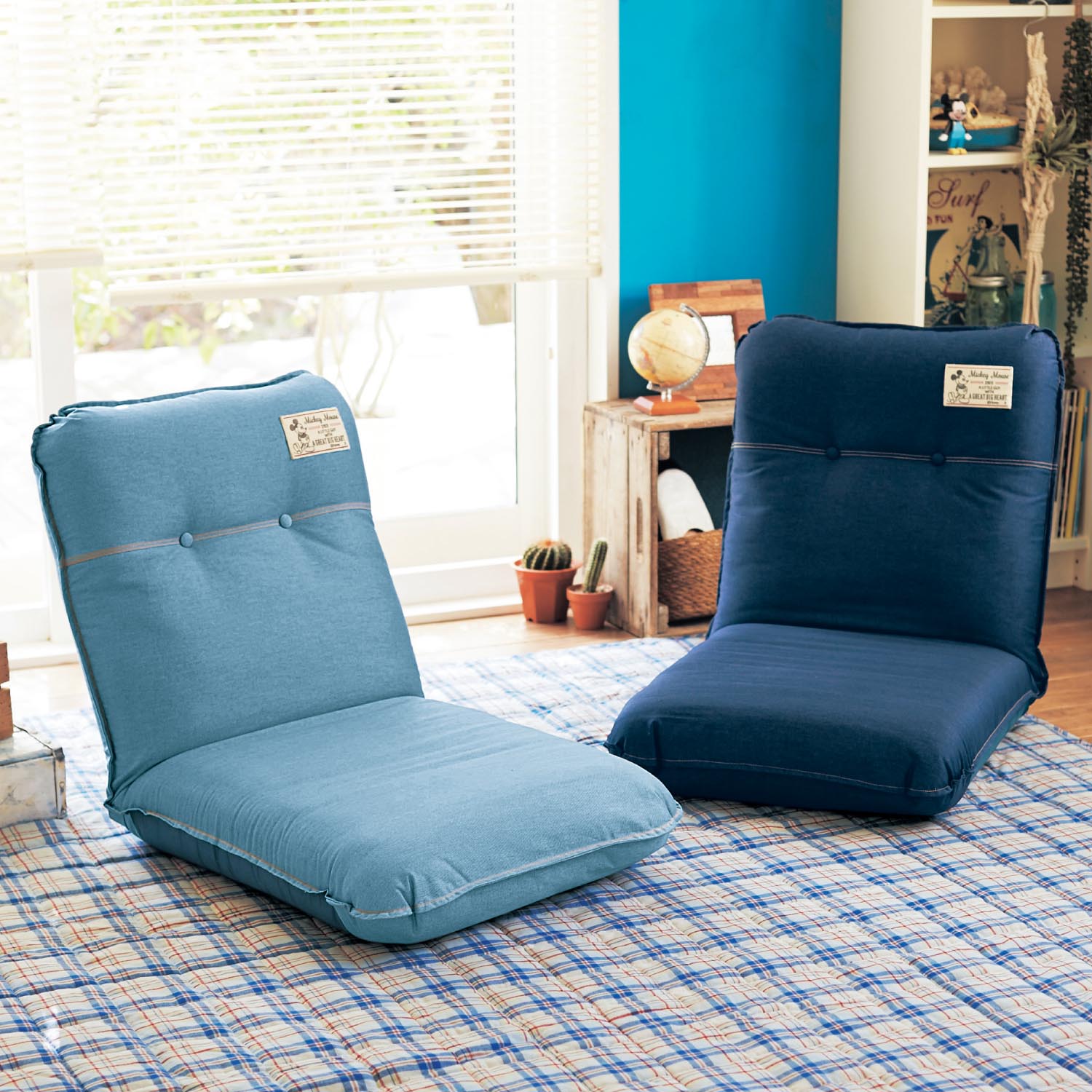 デニム調のボリューム座椅子 ミッキーマウス ディズニー Disney 通販のベルメゾンネット デニム調のボリューム座椅子 ミッキーマウス ディズニー Disney 通販のベルメゾンネット