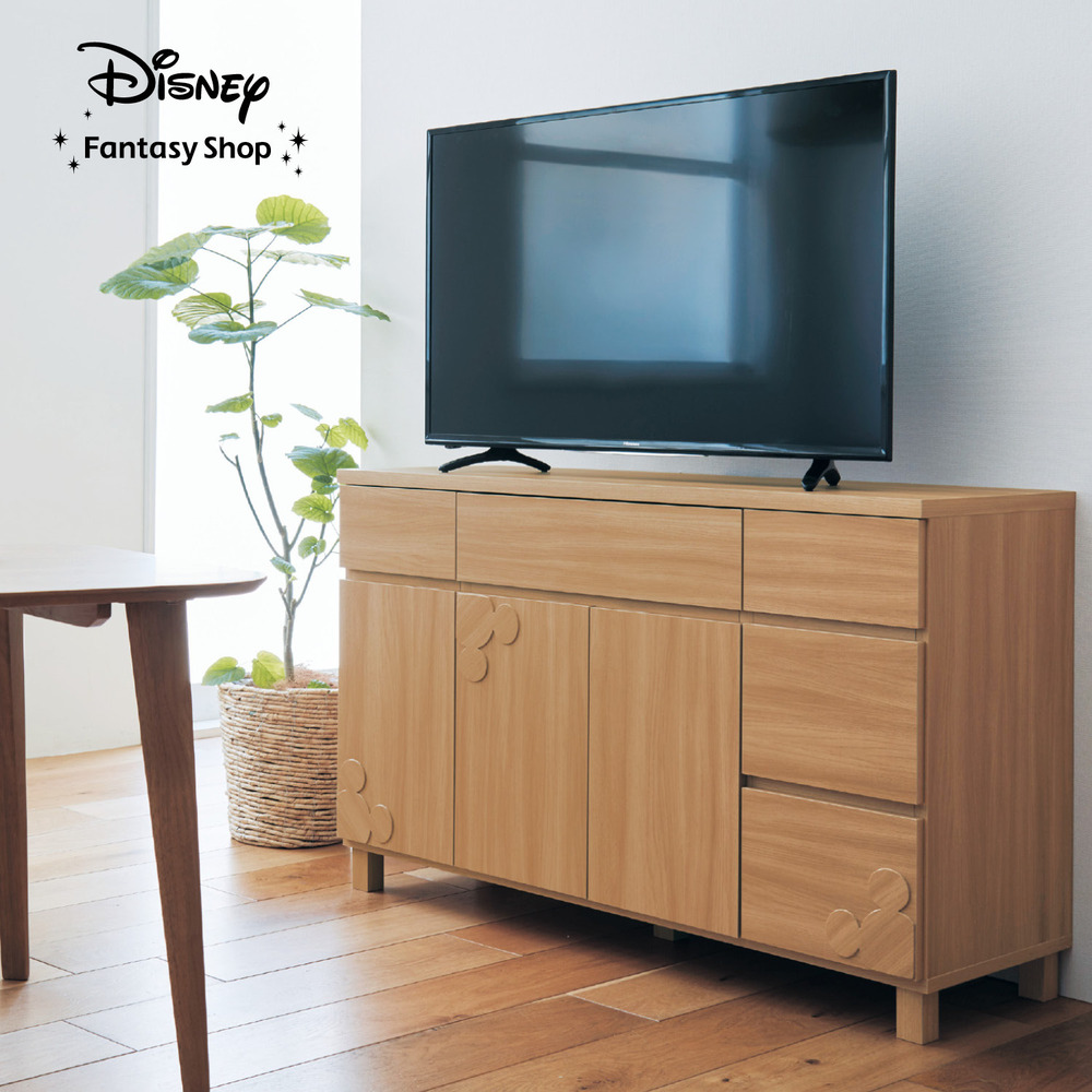 【ディズニー/Disney】たっぷり収納できるテレビ台「ミッキーモチーフ」