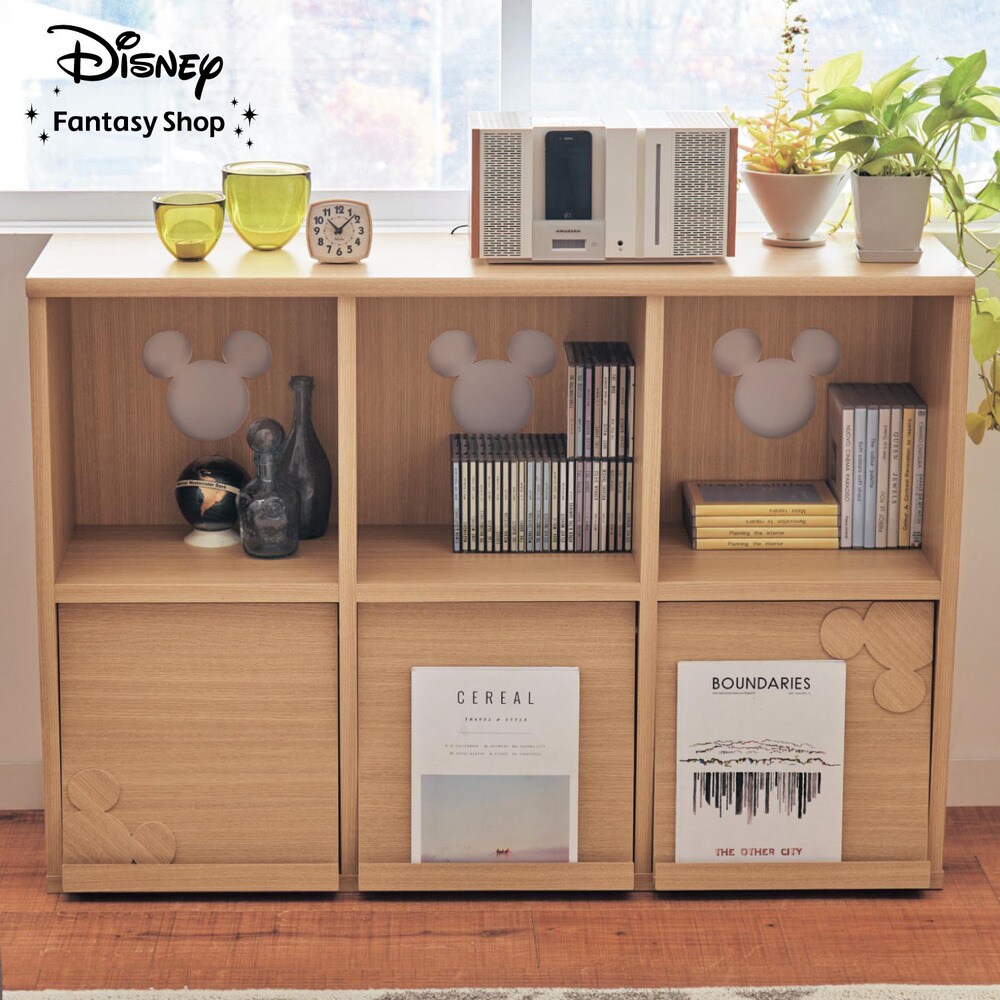 【ディズニー/Disney】【4月2日まで大型商品送料無料】 コンパクトフラップキャビネット「ミッキーモチーフ」