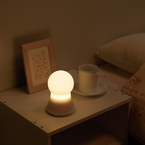 プッシュで点灯ＬＥＤランタンライト ＜径約８．５ｃｍ＞【電池式】