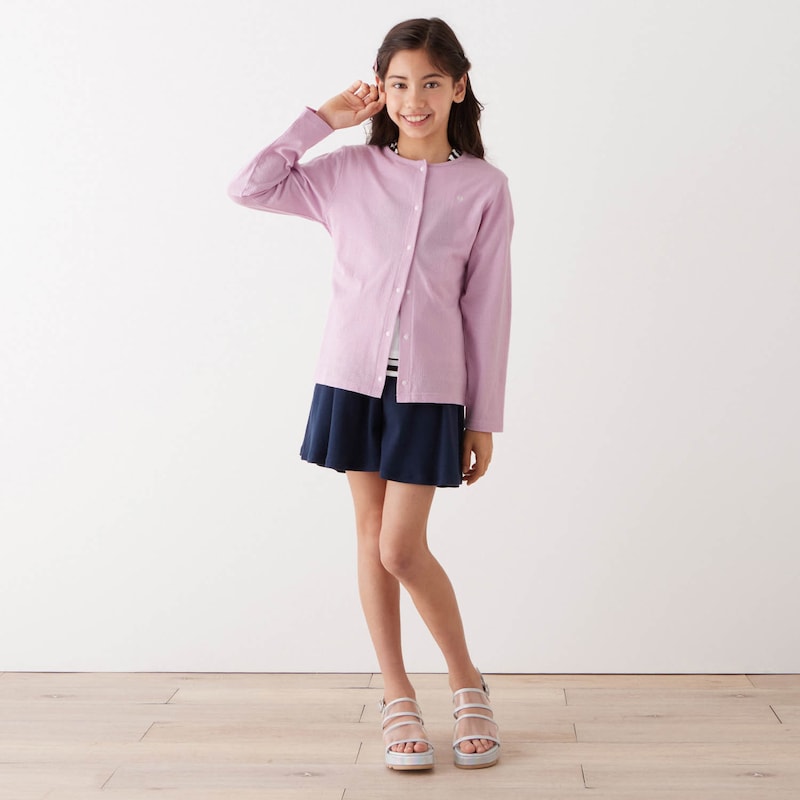 ラベンダー／モデル身長142cm・140サイズ着用