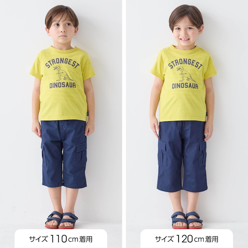 サイズ別着用比較／モデル身長112cm