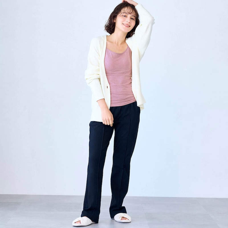 モデル身長162cm／M（杢ラベンダー）