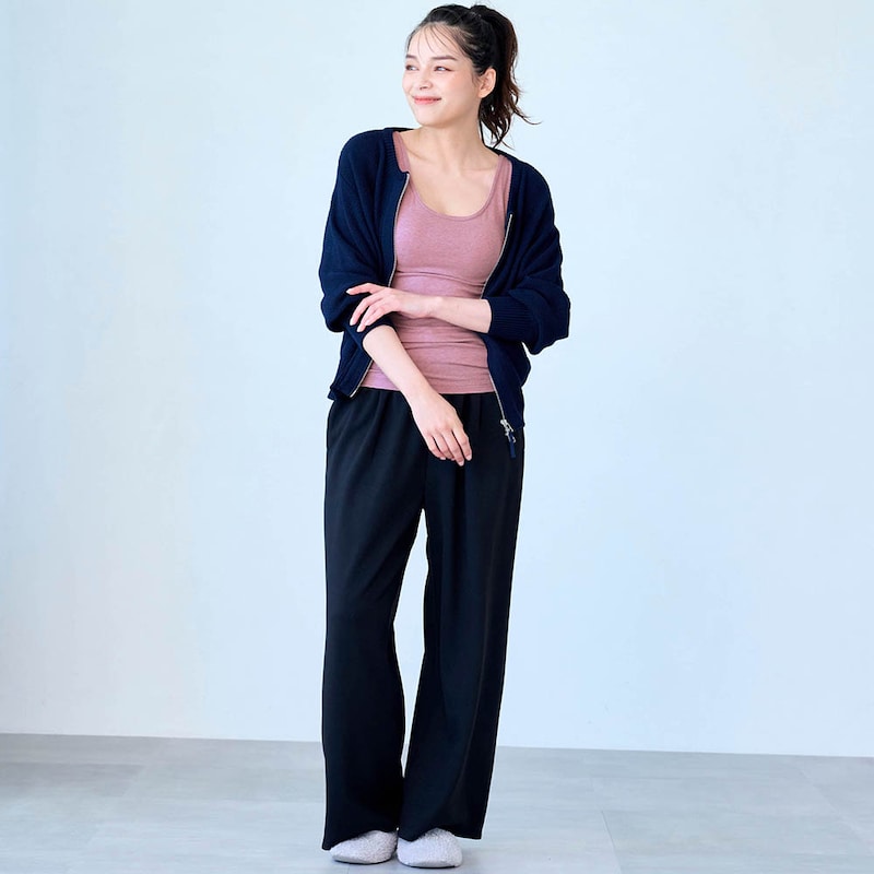 モデル身長161cm／M（杢ラベンダー）