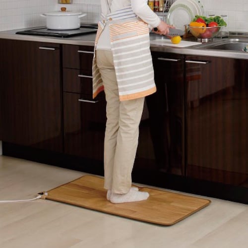 電気であたためる木目調ホットキッチンマット ＜長さ90／130／180／240cm＞