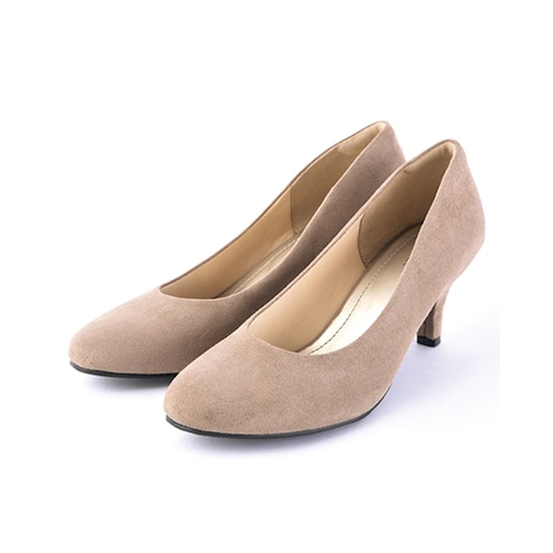 ※6.5cmラウンドトウパンプス【甲高・幅広】