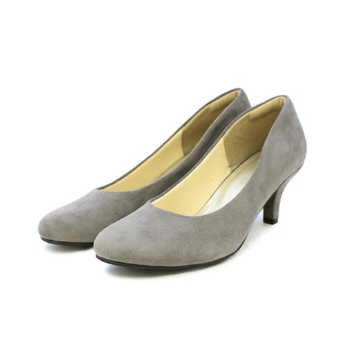 ※6.5cmラウンドトウパンプス【甲高・幅広】