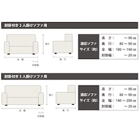 ※（肘掛けありタイプ）適応ソファーサイズイラスト