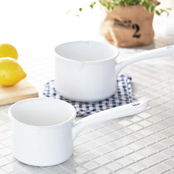 【野田琺瑯】オーブン対応 ホーロー製 ミルクパン 【ガス火専用】