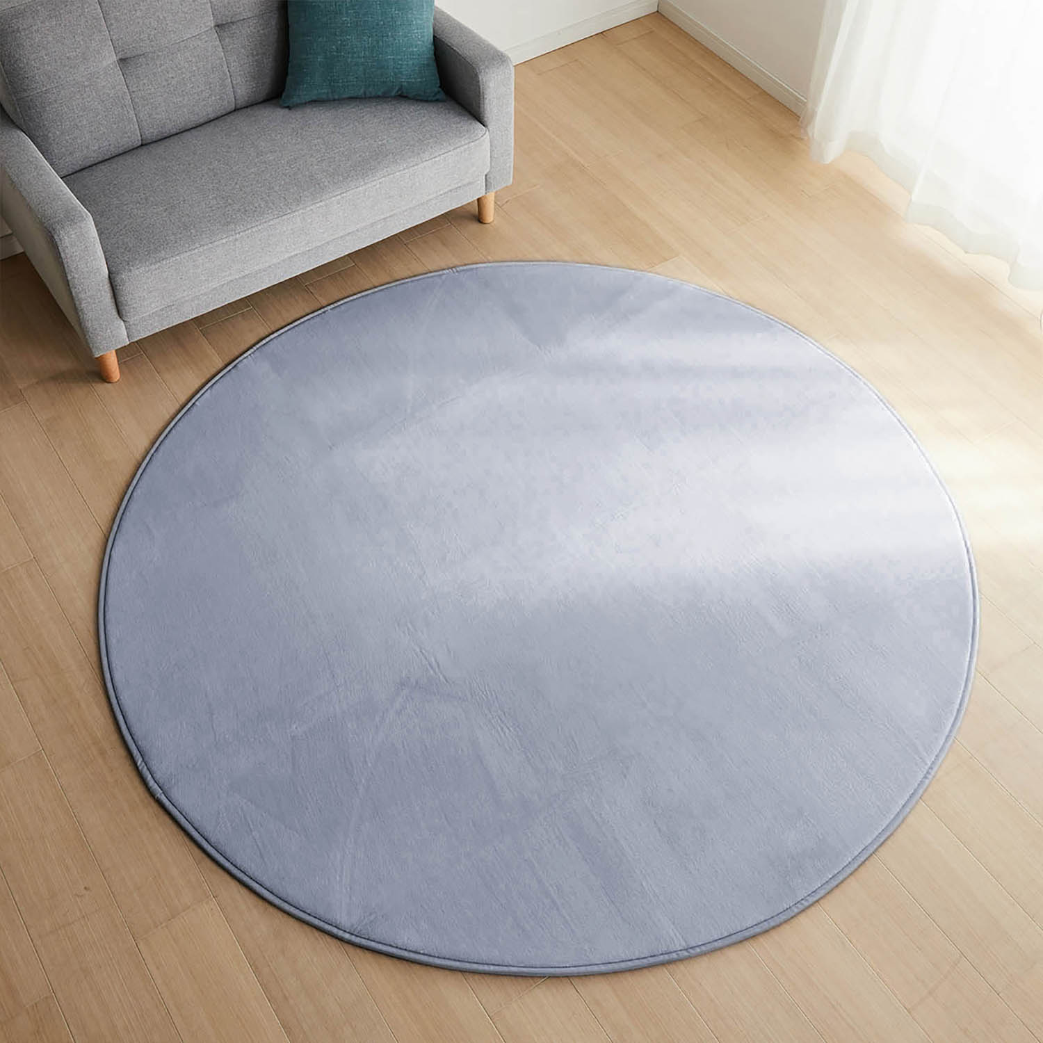 【在庫限りのお買得】 撥水マイクロファイバーの低反発ウレタン入りラグ <円形185×185cm> 【在庫限りのお買得】 撥水マイクロファイバーの低反発ウレタン入りラグ <円形185×185cm>