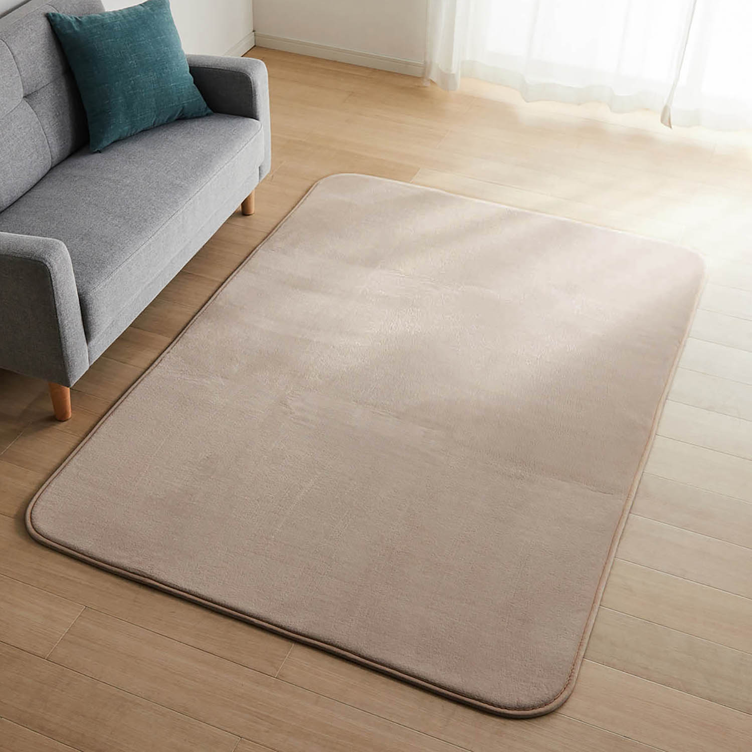 撥水マイクロファイバーの低反発ウレタン入りラグ <円形185×185cm> 撥水マイクロファイバーの低反発ウレタン入りラグ <円形185×185cm>