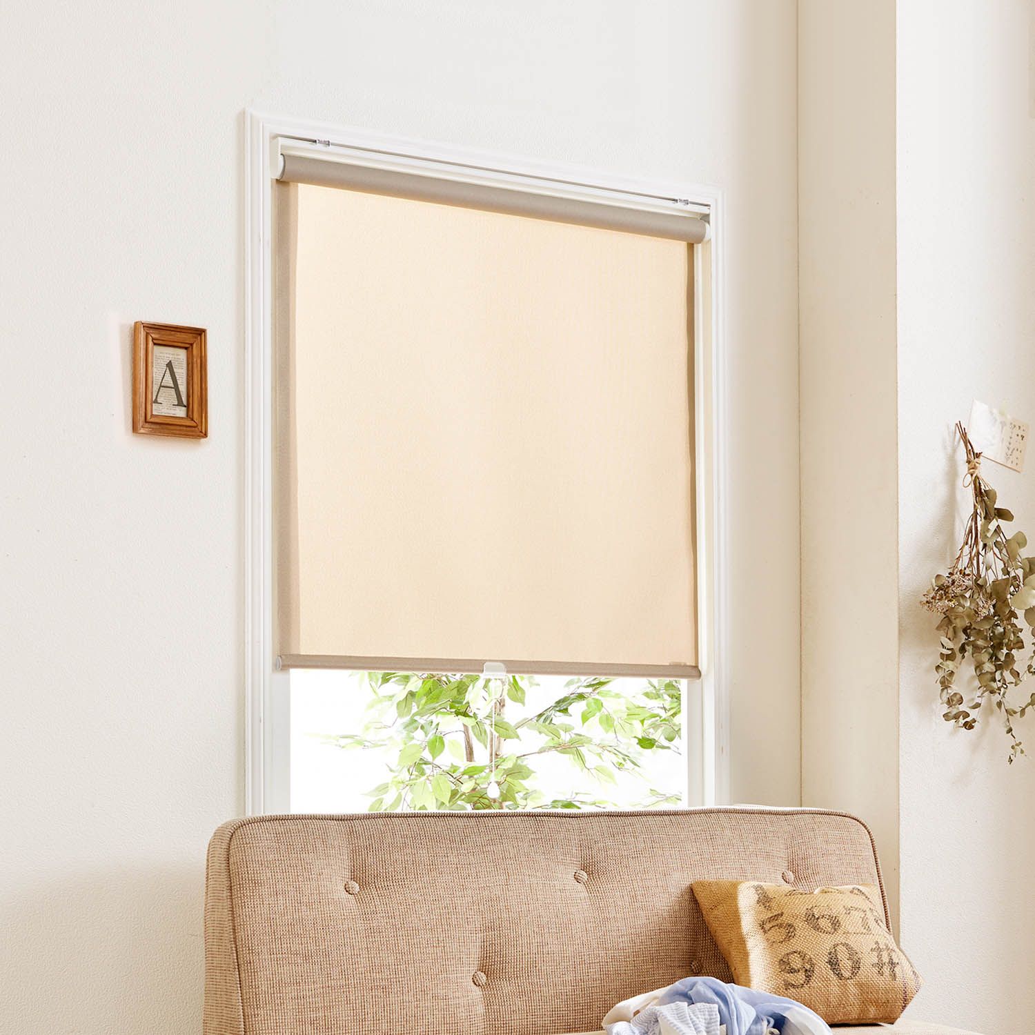 【ベルメゾン】【サイズオーダー】10色展開ナチュラルカラーの防炎オーダーロールスクリーン 【ベルメゾン】【サイズオーダー】10色展開ナチュラルカラーの防炎オーダーロールスクリーン