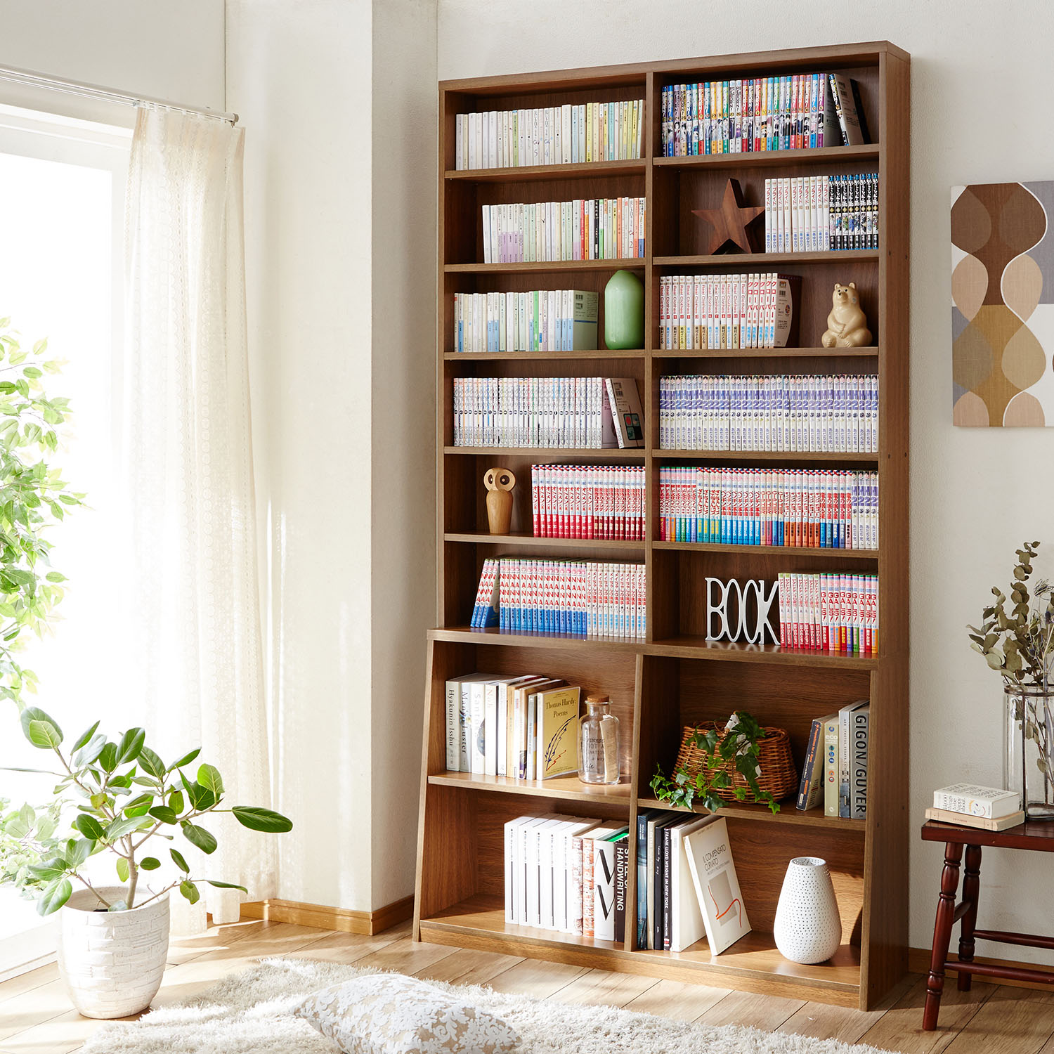 【ベルメゾン】幅5タイプから選べる大量収納本棚・オープンラック[日本製]