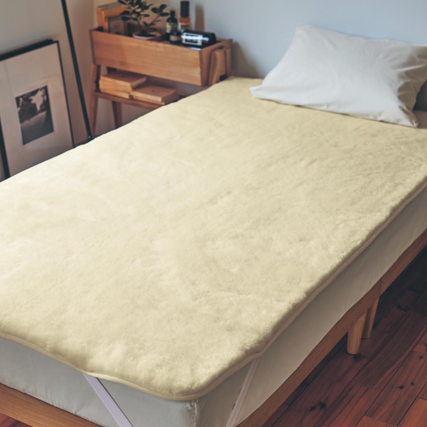 【ベルメゾン】泉州産ウール敷毛布(毛羽部分)[日本製]