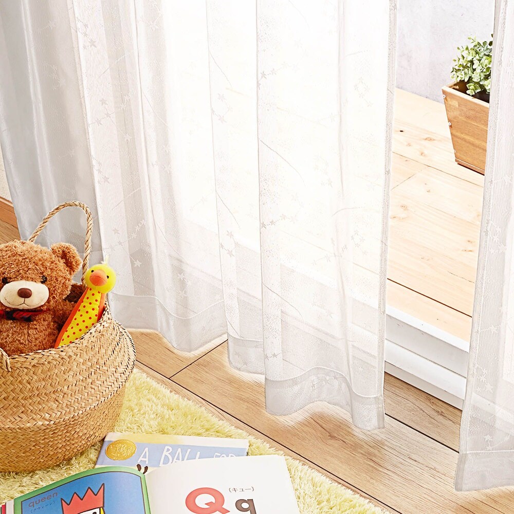 【ベルメゾン】【99サイズ】 子供部屋にもぴったり!レースカーテン「星座」