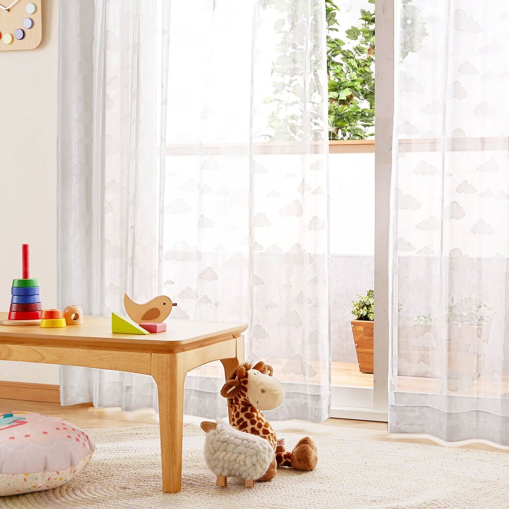 【ベルメゾン】【99サイズ】 子供部屋にもぴったり!レースカーテン「くも」