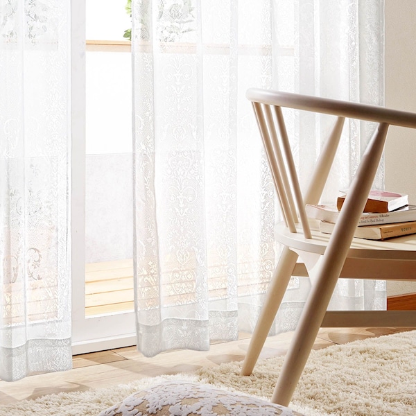 【ベルメゾン】【99サイズ】 ミラーレースカーテン「オーナメント」