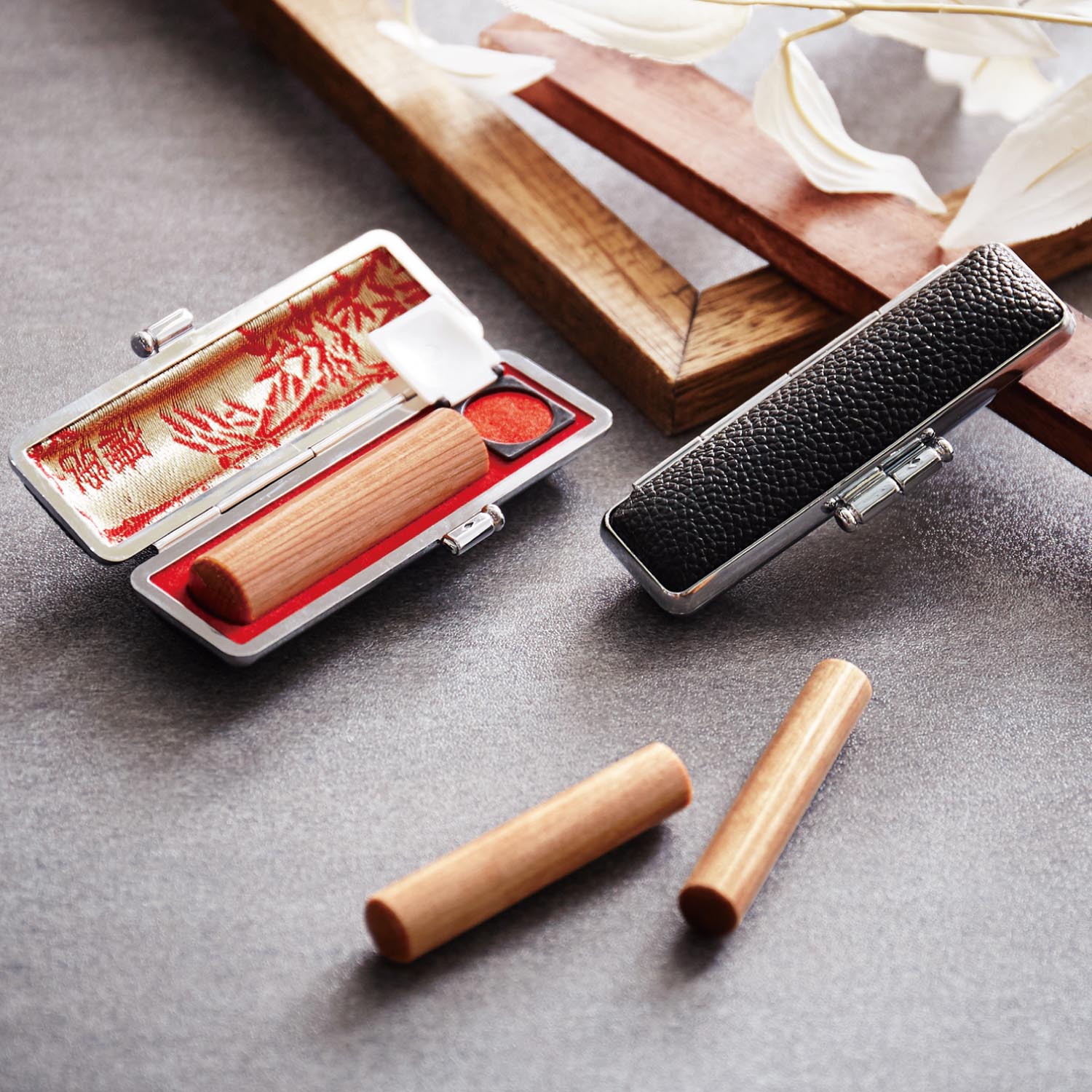 【ベルメゾン】オノオレカンバ素材の印鑑 【印鑑ケース付き】