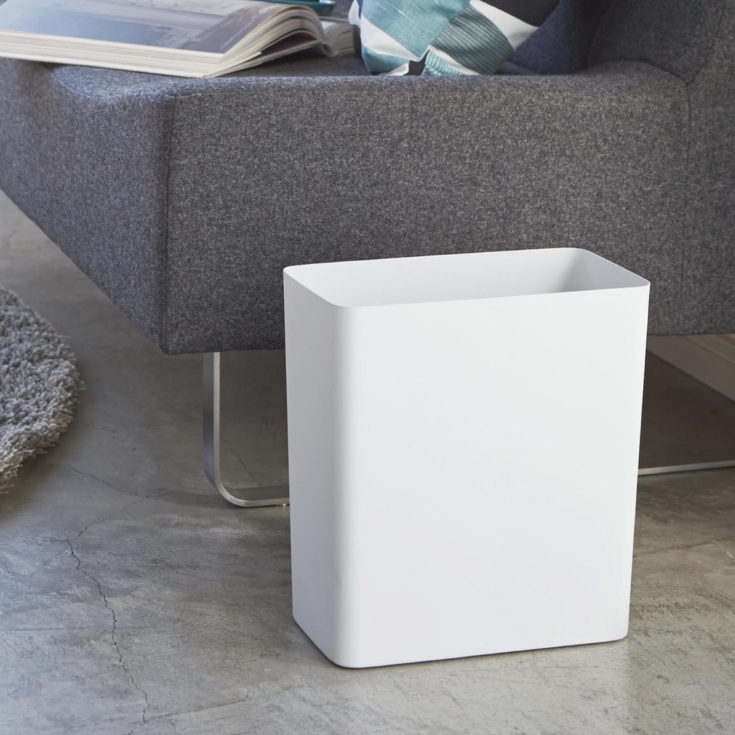 【タワー/tower】スクエアインテリアゴミ箱"トラッシュカン