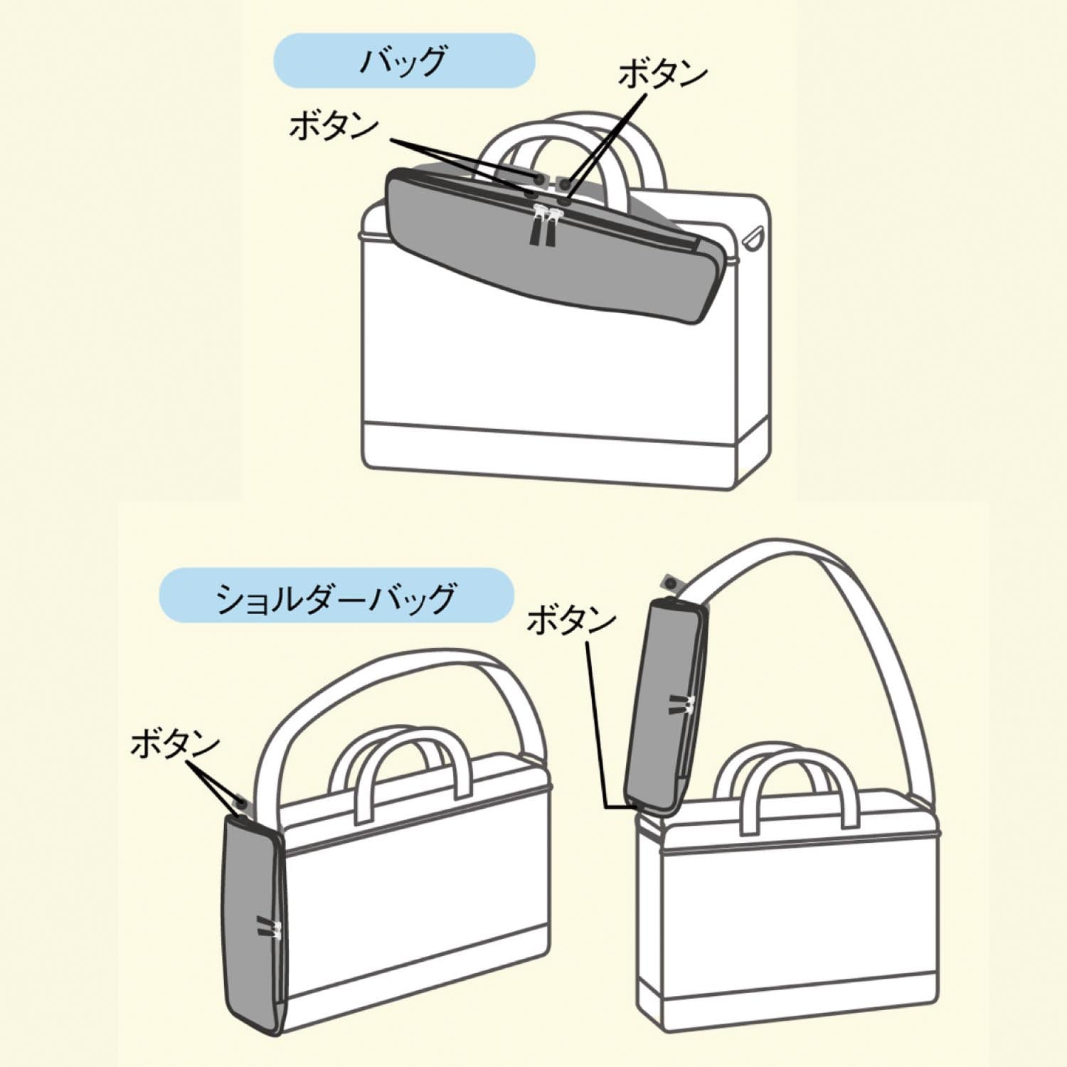 バッグに付けられる傘入れ